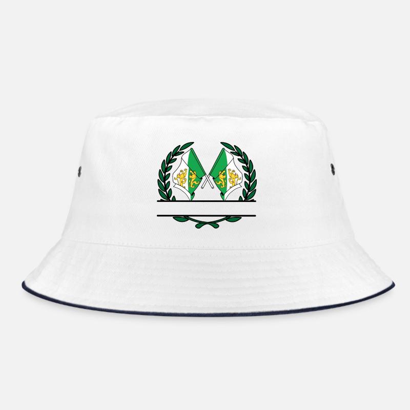 Flags, Thurgau, Switzerland, laurel wreath, banner Bucket Hat