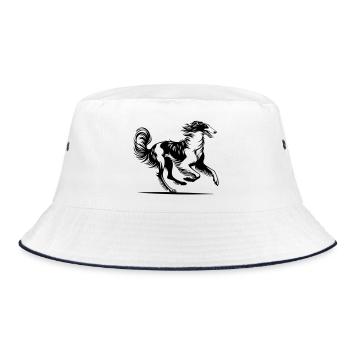 Barsoi - Bucket Hat - Weiß/Navy - Vorne