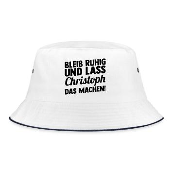 Vorname Chris Christoph - Bucket Hat - Weiß/Navy - Vorne