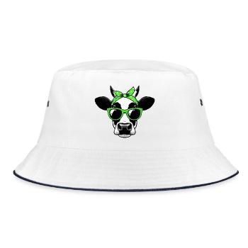 Vache avec lunettes de soleil - Bob - blanc/marine - Devant