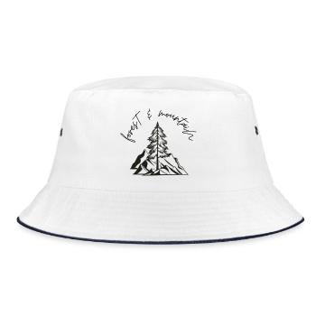 Forest Mountain - Bucket Hat - Weiß/Navy - Vorne