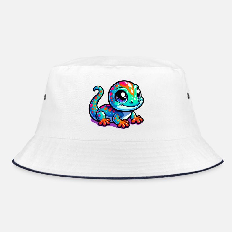 Gecko - Bucket Hat - white/navy