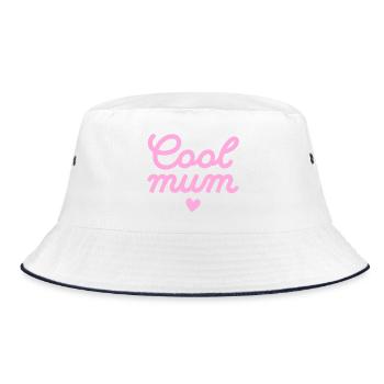 Emotive Pink Casual Mother's Day Design - Bucket Hat - white/navy - Front