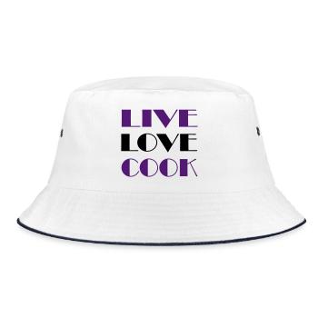 Passion for cooking - Bucket Hat - white/navy - Front