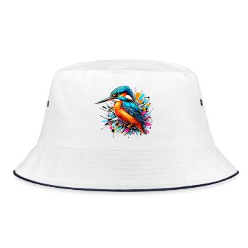 Kingfisher - Bucket Hat - white/navy - Front
