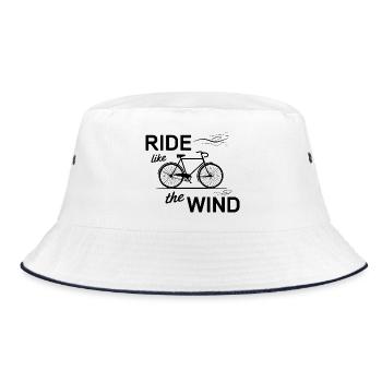 Fahren Sie wie der Wind - Bucket Hat - Weiß/Navy - Vorne