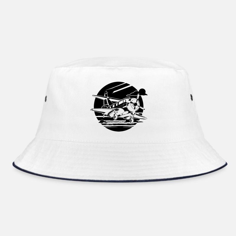 Propeller Plane Drawing Bucket Hat