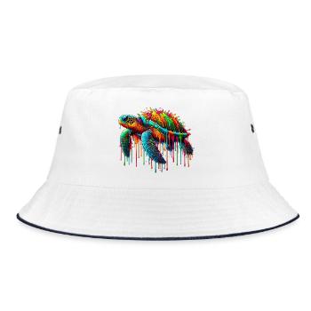 Turtle - Bucket Hat - white/navy - Front