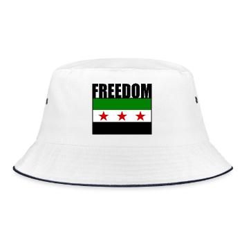 syrien - Bucket Hat - Weiß/Navy - Vorne