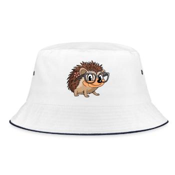 Hérisson drôle avec des lunettes design pour les amoureux des animaux - Bob - blanc/marine - Devant
