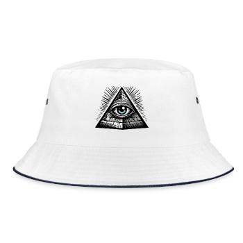 Tout Œil Voyant Conspiration Illuminati Secret p - Bob - blanc/marine - Devant