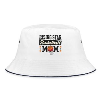 Basketball Mama eines aufstrebenden Stars - Bucket Hat - Weiß/Navy - Vorne
