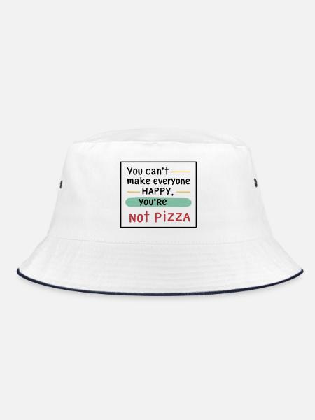 You can't make everyone happy, you're not pizza. - Bucket Hat - Weiß/Navy