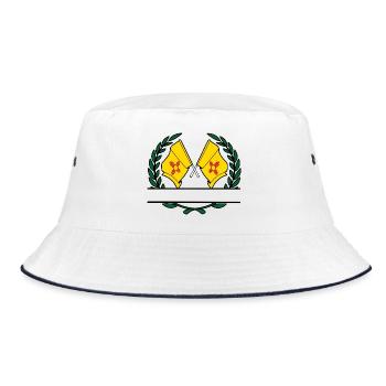 Flaggen USA New Mexico Lorbeerkranz Banner - Bucket Hat - Weiß/Navy - Vorne