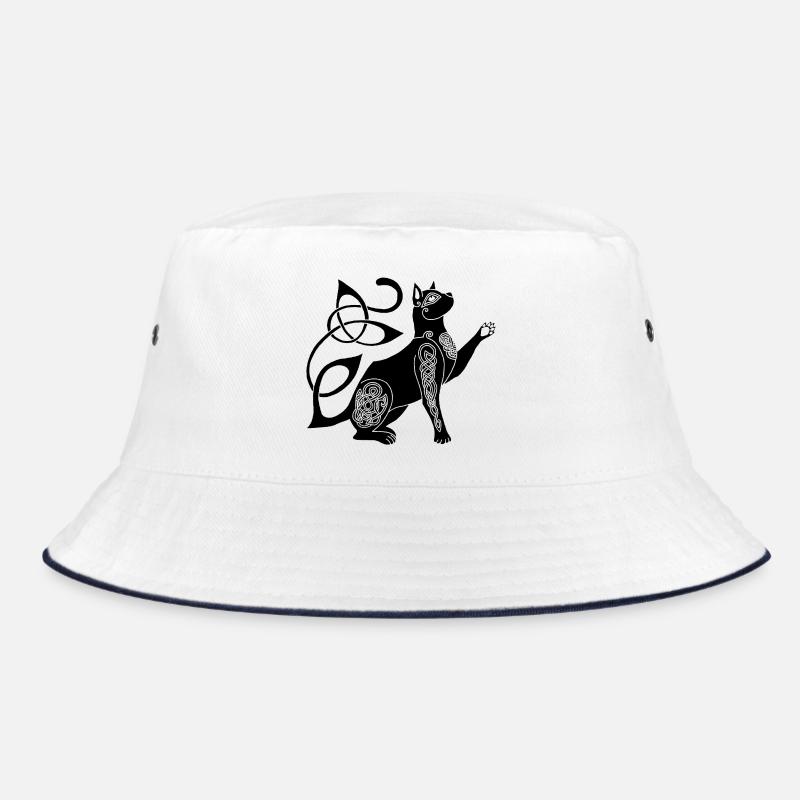Keltische Schwarze Katze Bucket Hat