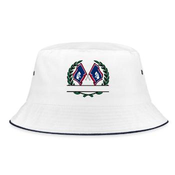 Drapeaux USA Wyoming laurier couronne bannière - Bob - blanc/marine - Devant