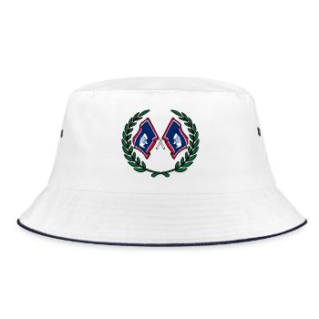 Drapeaux USA Wyoming couronne de laurier - Bob - blanc/marine - Devant