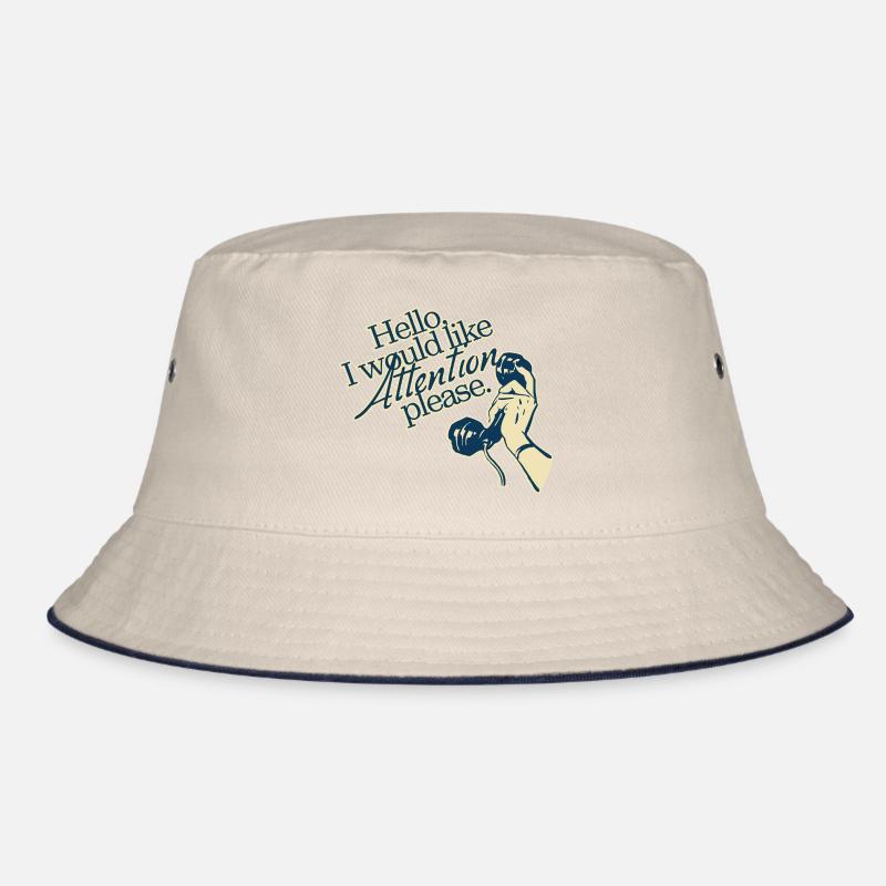 Hello, I Need Attention – Retro Statement Bucket Hat