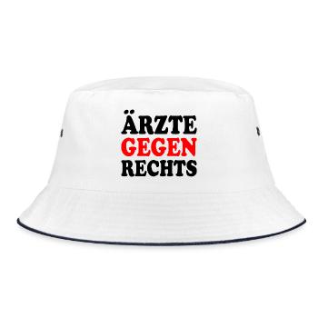 Ärzte gegen rechts - Bucket Hat - Weiß/Navy - Vorne