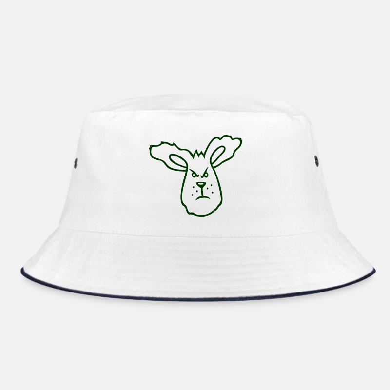 Bunny Angry Evil Naughty Aggressive Hate Frustration Anger Bucket Hat