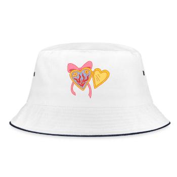 Open heart - Bucket Hat - white/navy - Front