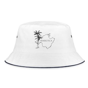 GROW · Mallorca Island - Bucket Hat - white/navy - Front