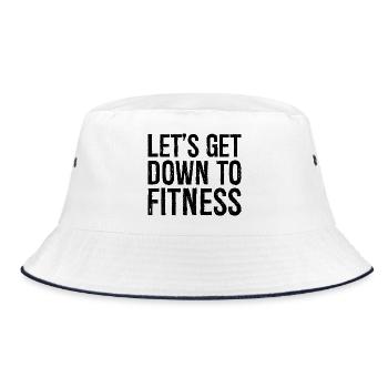 let's get down to fitness - Bucket Hat - white/navy - Front