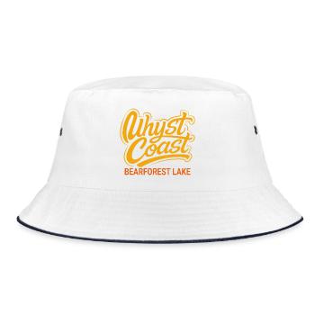 Uhyst Coast Spree Bärwalder See Bearforest Lake yl - Bucket Hat - Weiß/Navy - Vorne