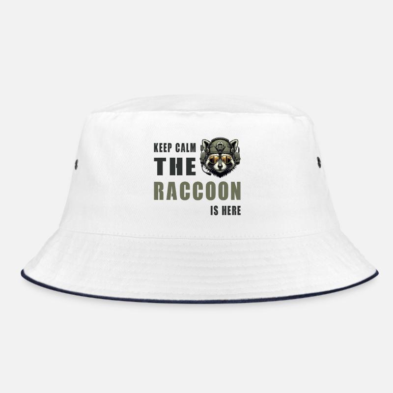 Keep Calm Raccoon Is Here Bucket Hat