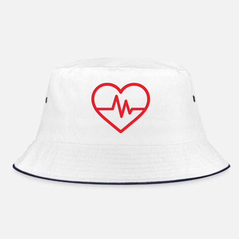 Heartbeat Line Herz-Design-EKG Bucket Hat