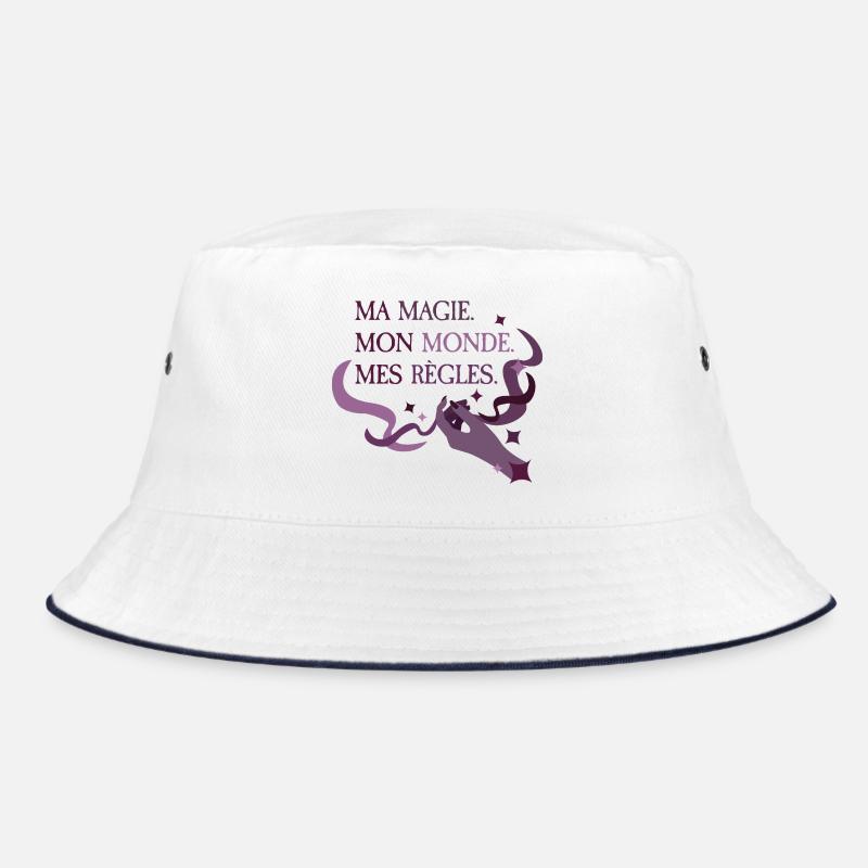 My magic. My World. My rules. - Bucket Hat - white/navy