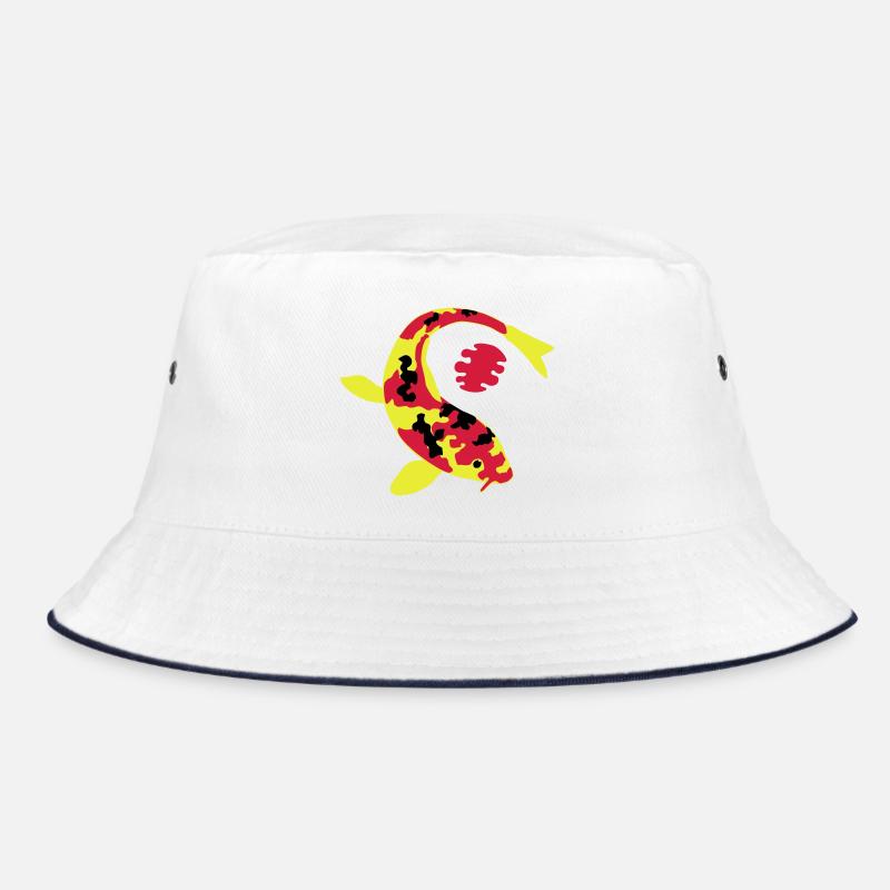 Abstract fish in bright colors Bucket Hat