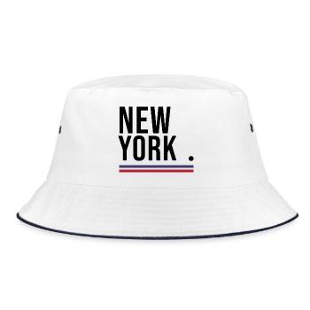 États-Unis – Chemise 🇺🇸 streetwear audacieuse - Bob - blanc/marine - Devant