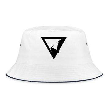 TRIANGLE PATCH - Bucket Hat - Weiß/Navy - Vorne