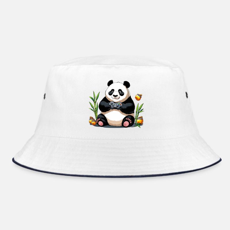 Chill Panda with Gaming Controller Bucket Hat