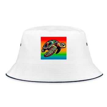 turtle - Bucket Hat - white/navy - Front
