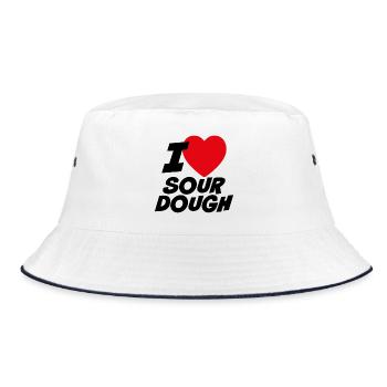 Ich liebe Sauerteig - Bucket Hat - Weiß/Navy - Vorne