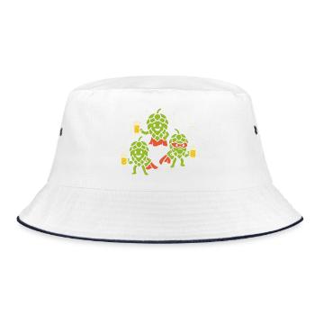 Hop Heroes - Bucket Hat - white/navy - Front