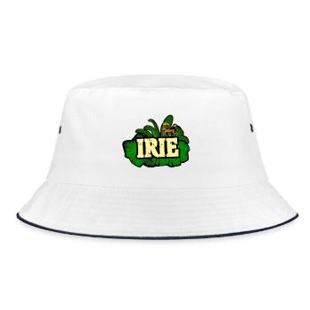Reggae Irie - Bucket Hat - white/navy - Front