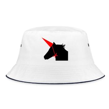 Unicorn hat - Bucket Hat - white/navy - Front