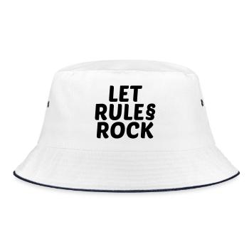 Rules Rock - Bucket Hat - white/navy - Front