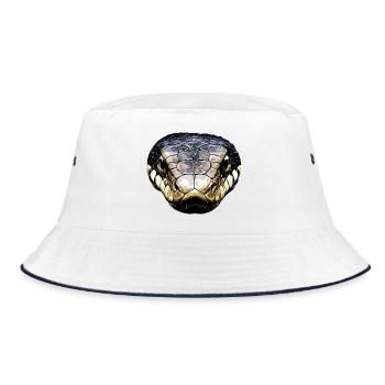 snake, python, cobra, rattlesnake, snakes - Bucket Hat - white/navy - Front