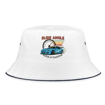 Slide Angle: Master of Transition - Bucket Hat - Weiß/Navy - Vorne