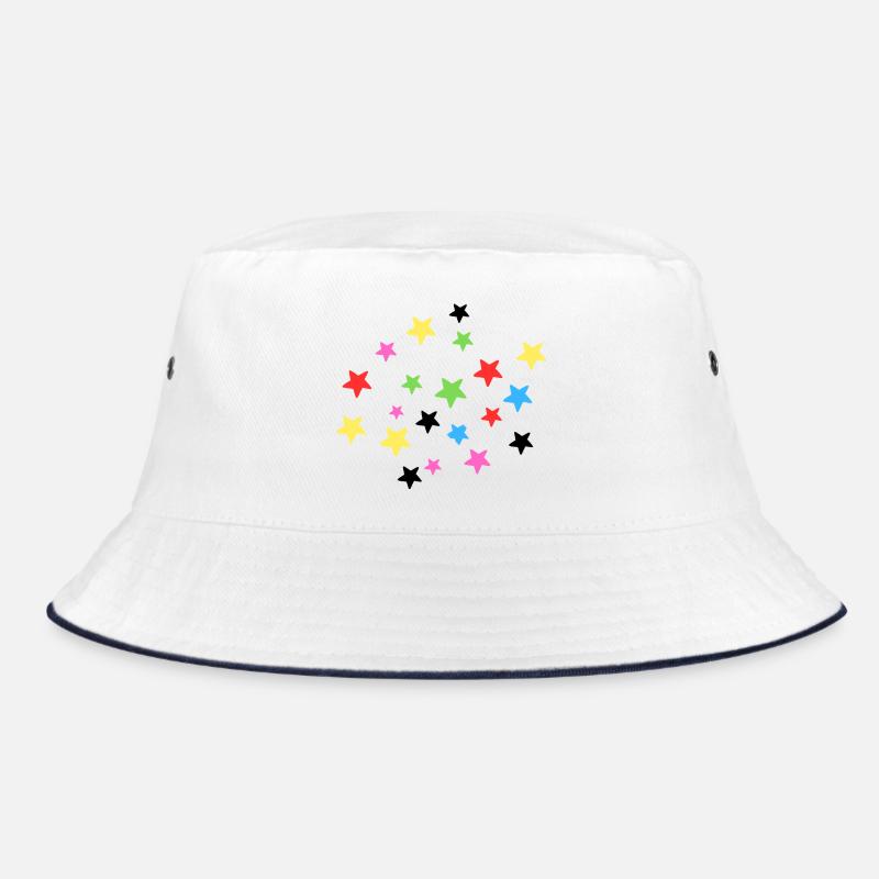 Colorful star explosion on fabric Bucket Hat