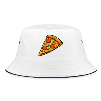Illustration créative de pizza pour les fans - Bob - blanc/marine - Devant