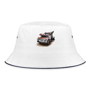 Rusty Tow Truck Vintage - Bucket Hat - white/navy - Front