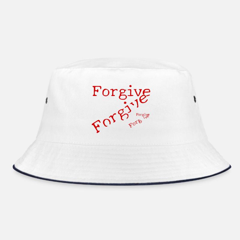 Vergebung in roter Typografie Bucket Hat