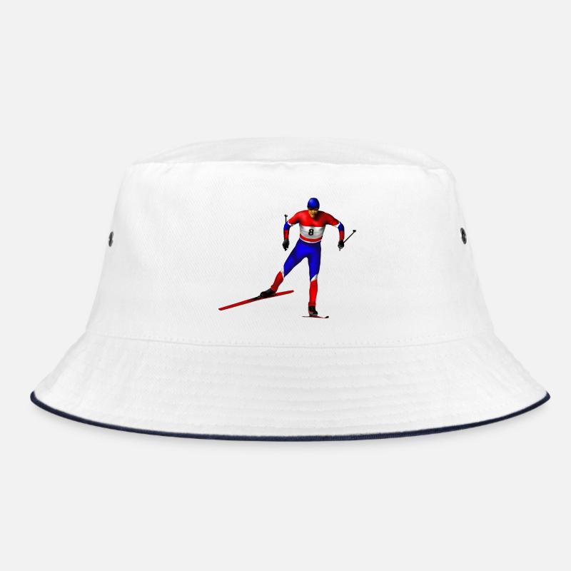 Skiers Red Blue White – Dynamic Style Bucket Hat