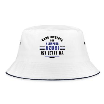 Trainee Plumber Apprenticeship Training Plumber Training - Bucket Hat - white/navy - Front