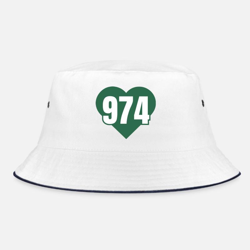 Coeur 974 Code Vert - Bob - blanc/marine